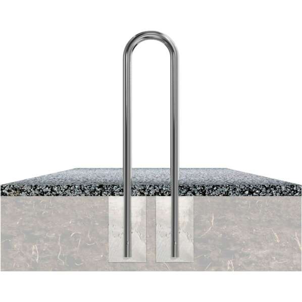 Rvs beschermbeugel Ø48 U-beugel smal te inbetonneren met fundering