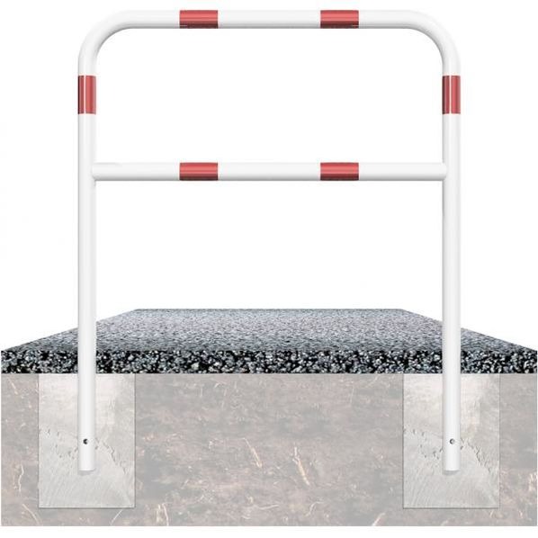 Beschermbeugels Ø48 Wit Rood Te Inbetonneren Met Fundering