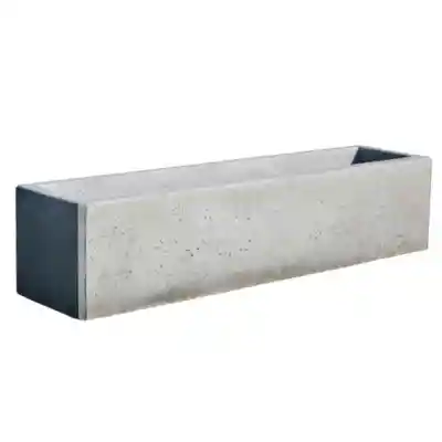 Betonnen bloembak rechthoek 2000x500x500 grijs beton