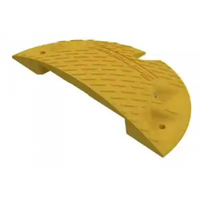 Verkeersdrempel geel zwart composiet eindstuk geel zonder adapter