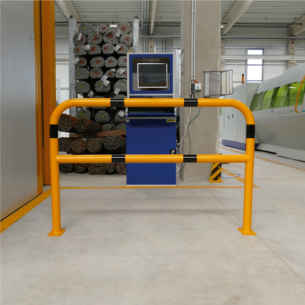 Beschermbeugel Ø60 recht geel zwart omgeving