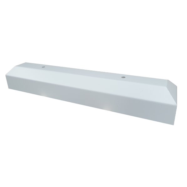 Parkeerstootband beton wit geschilderd