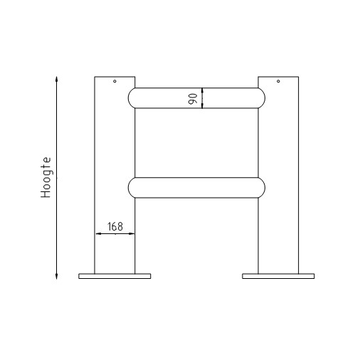 Maatwerk anti-ram barriers met voetplaat