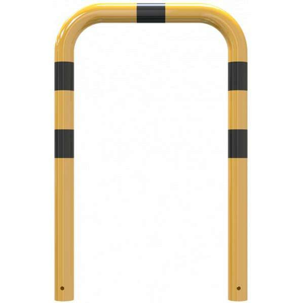 Beschermbeugel Ø76 Recht Geel Zwart Inbetonneren