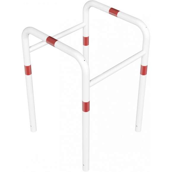 Beschermbeugel Ø60 kolombeschermer wit rood te inbetonneren