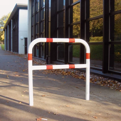 Beschermbeugel Ø48 recht rood wit omgeving