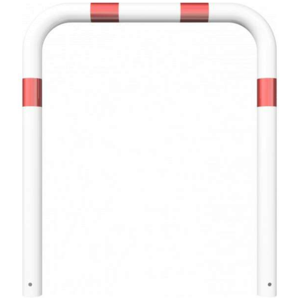 Beschermbeugel Ø76 Recht Wit Rood Inbetonneren