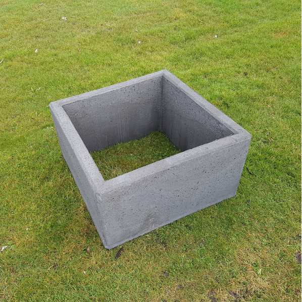 Betonnen boombak vierkant 1000x1000x600 grijs beton