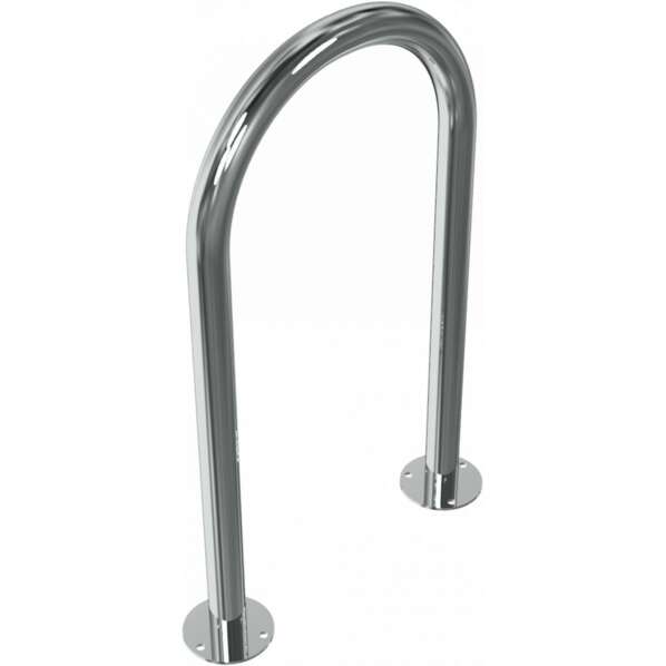 Rvs beschermbeugel Ø48 U-beugel breed op voetplaat zonder tussenligger