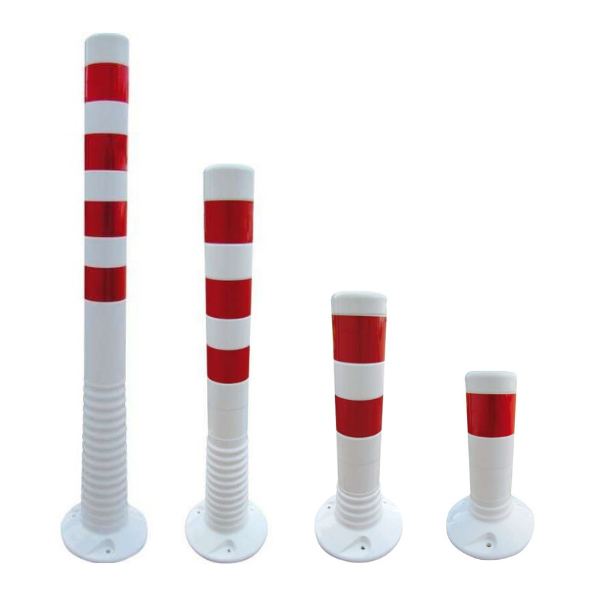 Flexibel parkeerpalen wit/rood