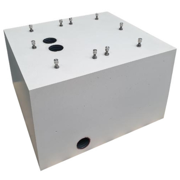 Maatwerk trapezium betonpoer voor laadstation