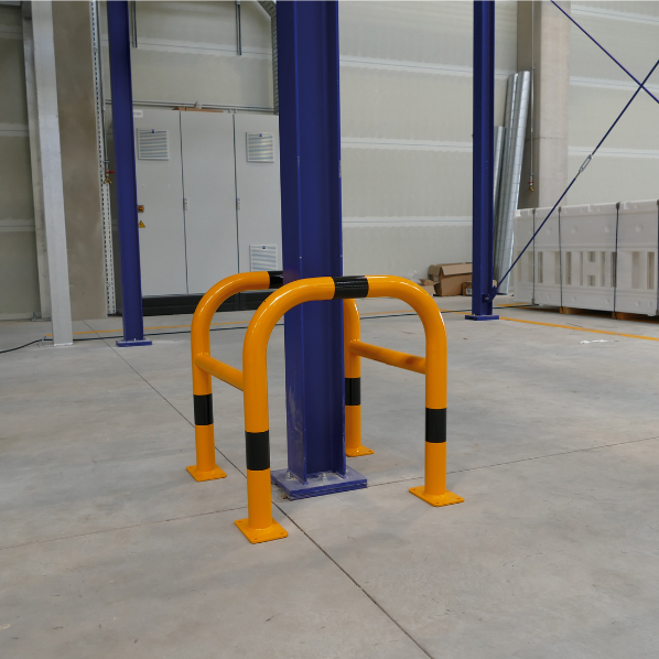 Beschermbeugel Ø60 kolombeschermer geel zwart omgeving