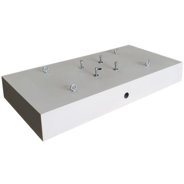 Maatwerk trapezium betonpoer/betonplaat voor lichtmasten