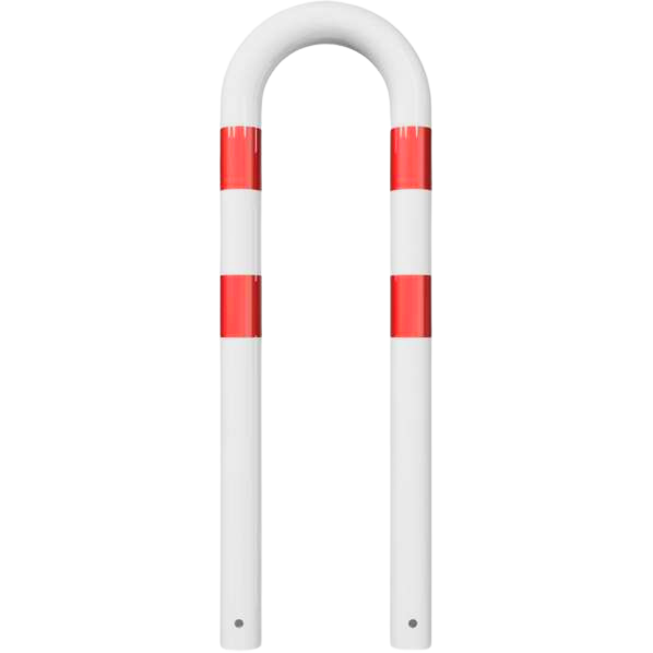 Beschermbeugel Ø76 U-beugel wit rood inbetonneren