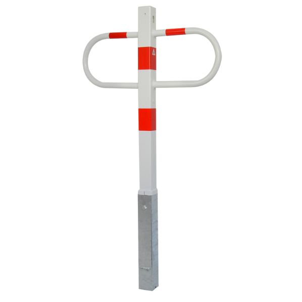 Uitneembare parkeerbeugel 70x70 wit/rood