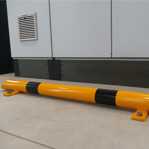 Beschermbeugel Ø76 vloerbalk geel zwart omgeving