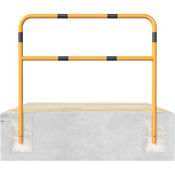 Beschermbeugels Ø48 Geel Zwart Te Inbetonneren Met Fundering