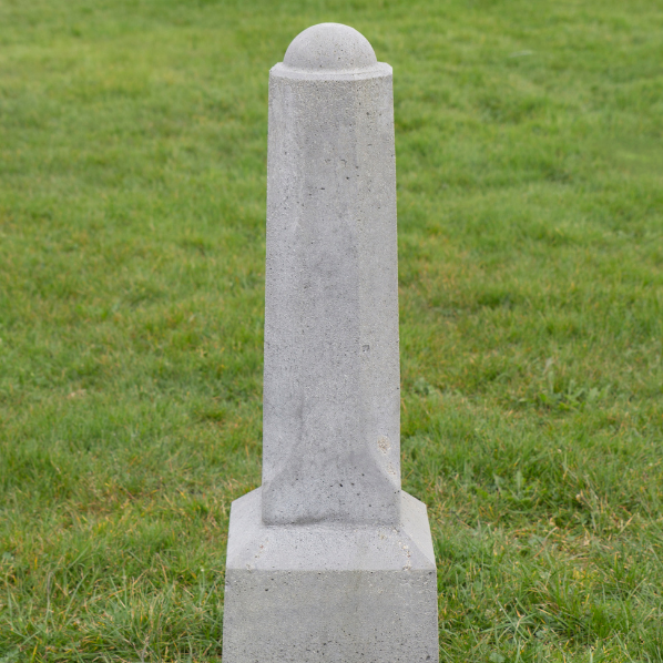 Achthoekige sierpaal groot grijs beton