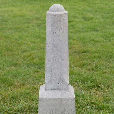Achthoekige sierpaal groot grijs beton