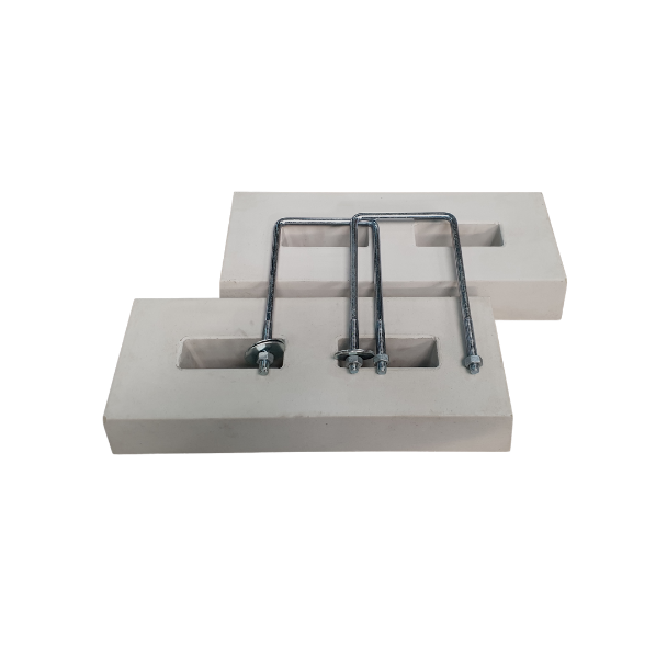 Betonnen fundatieplaten met beugels