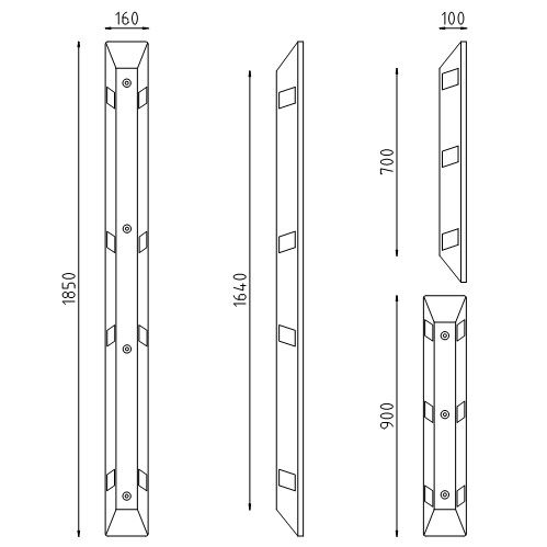 Parkkerstootband composiet tekening